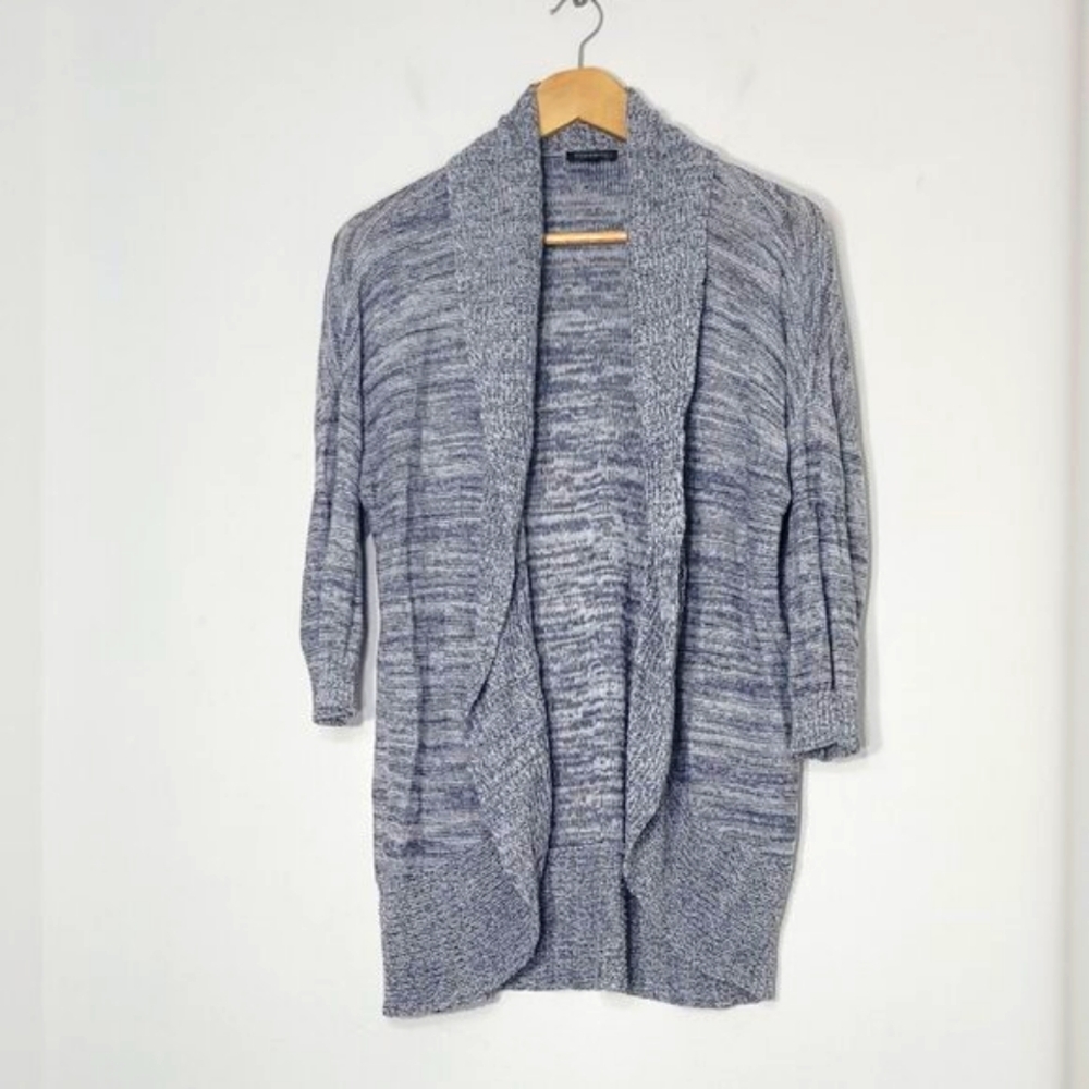 🛍Dynamite Women's Gray Cotton Blend Long Sleeve Open Front Knit Cardigan Size L
